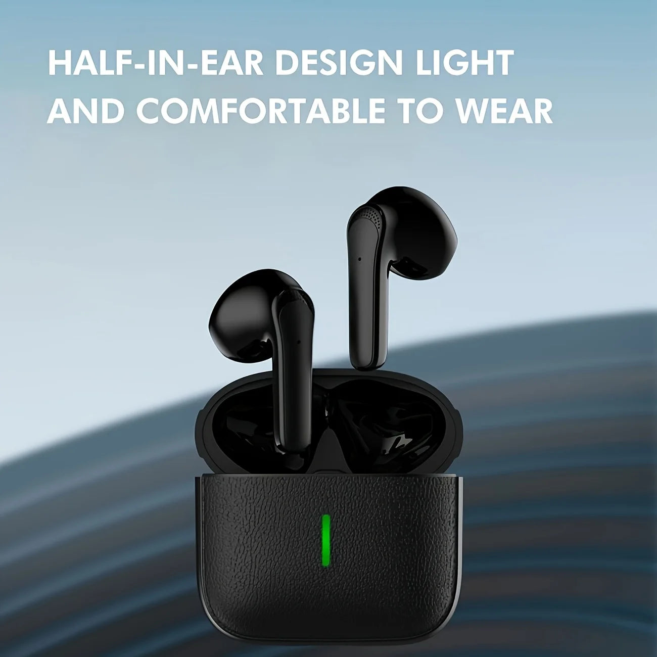HD Wireless Headphones - Long Battery Life, Compact Dual Stereo In-Ear Headphones for Sports and Gaming, Noise Cancelling Calls